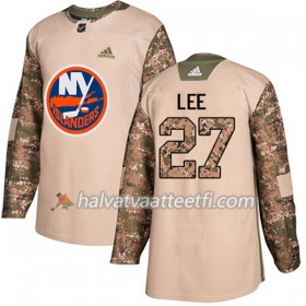 Miesten NHL New York Islanders Pelipaita Anders Lee 27 Adidas 2017-2018 Camo Veterans Day Practice Authentic